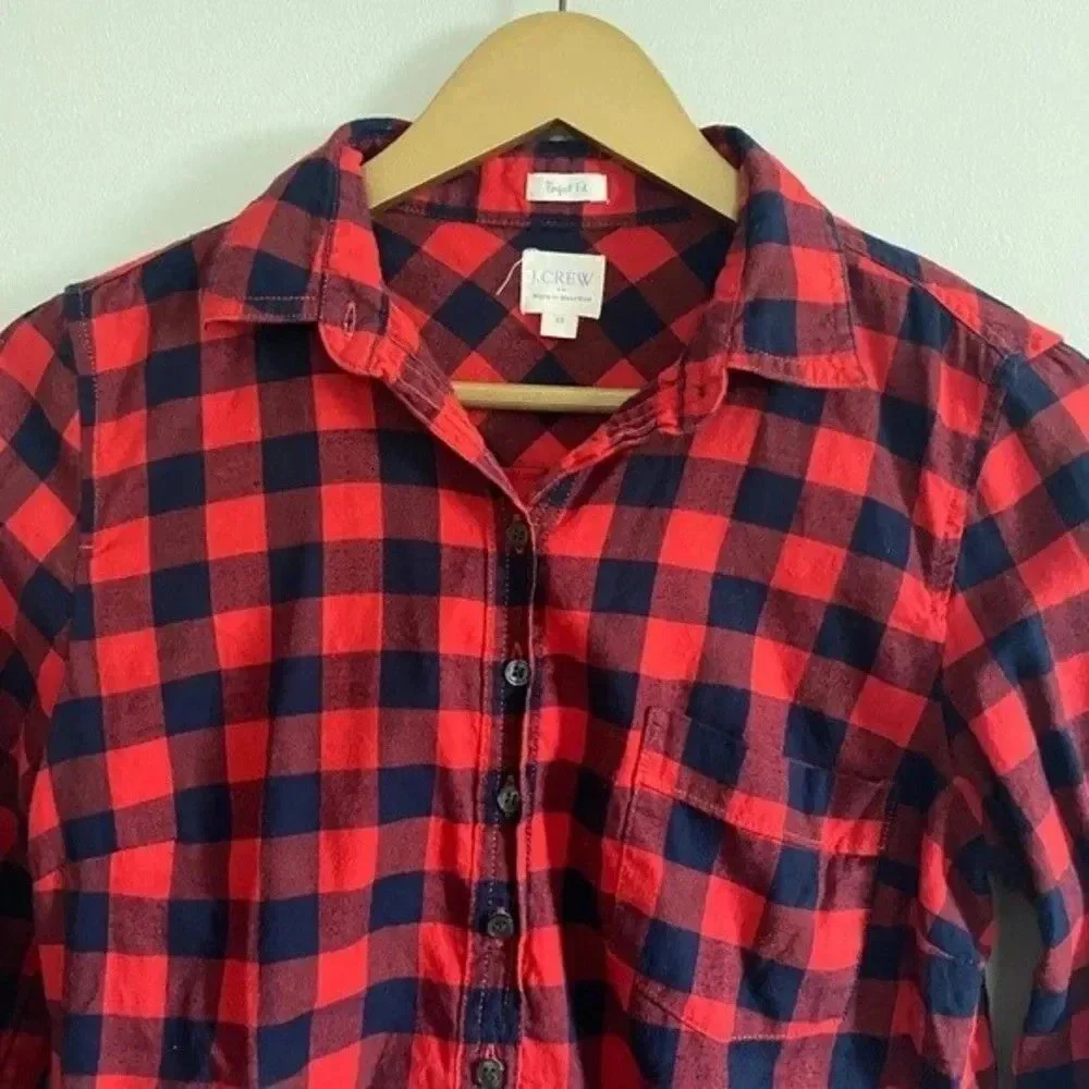 J. Crew Buffalo Plaid Top